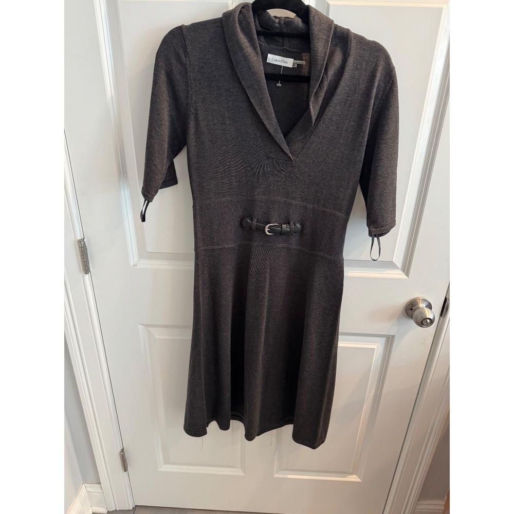 Calvin Klein knit Women's gray charcoal  work office casual medium